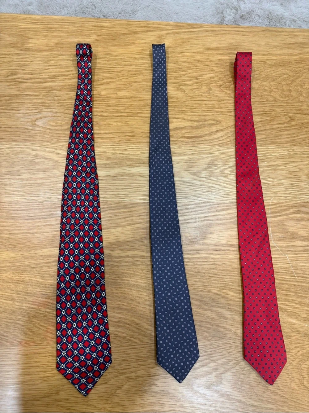 Lot of 3 Patterned Silk Ties